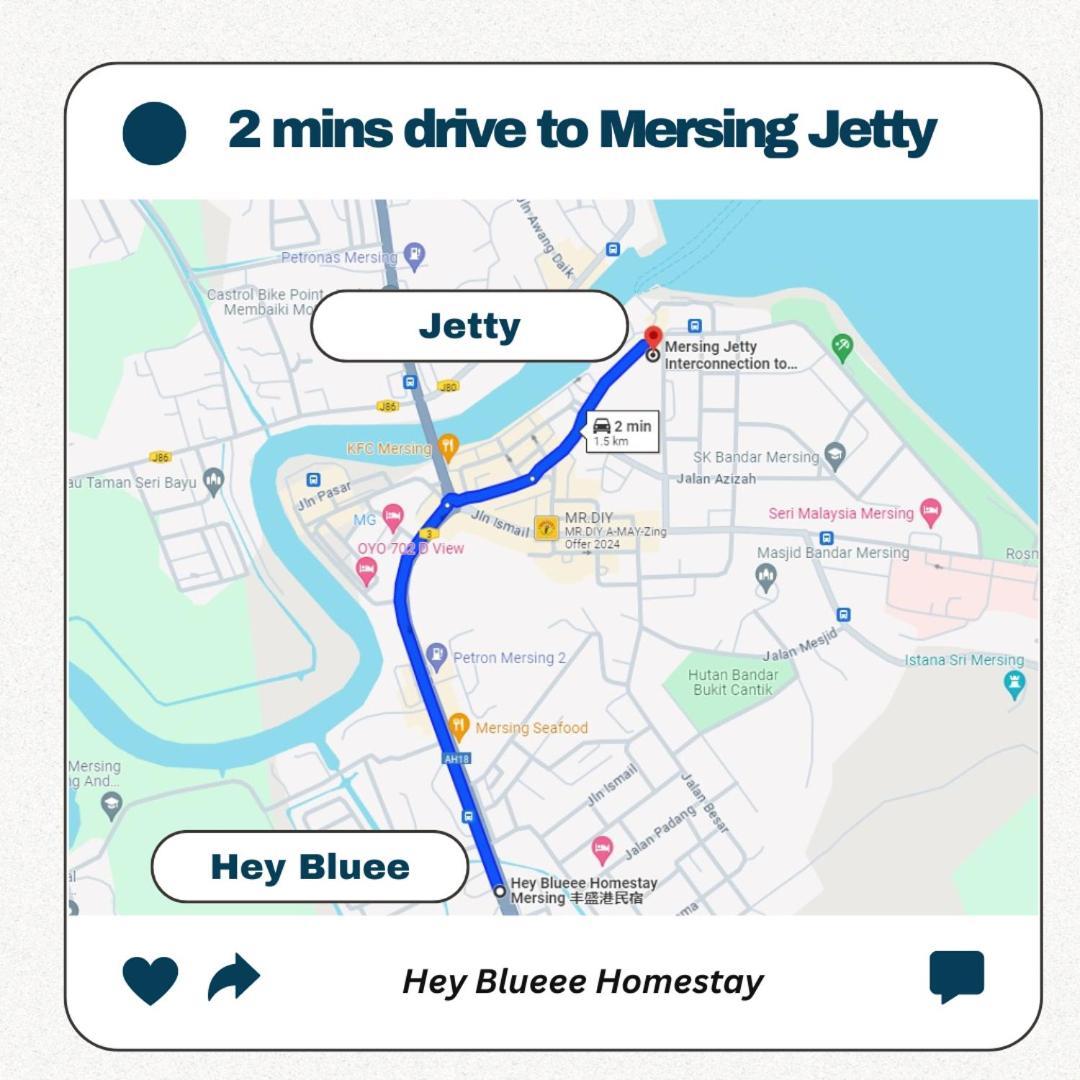 Hey Blueee ~ 5Mins Jetty/Netflix/Games/Youtube Mersing Dış mekan fotoğraf